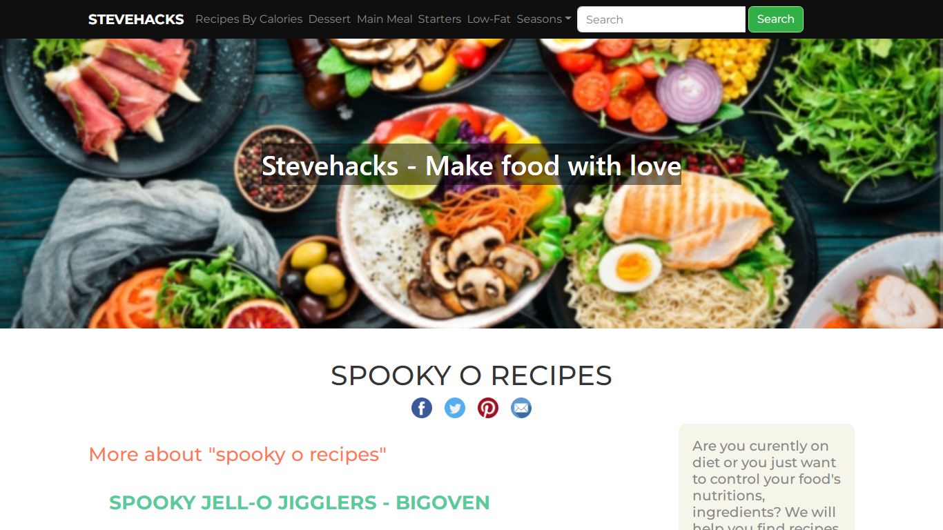 SPOOKY O RECIPES All You Need is Food - stevehacks.com